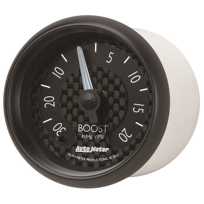 Autometer GT Series 52mm Mechanicl 30 In Hg/20 psi Vacuum/Boost Gauge AutoMeter Gauges