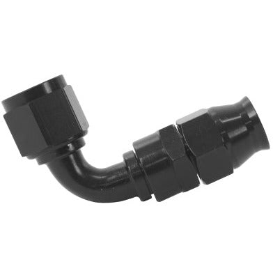 Aeromotive PTFE Hose End - AN-08 - 90 Deg - Black Anodized Aeromotive Fittings