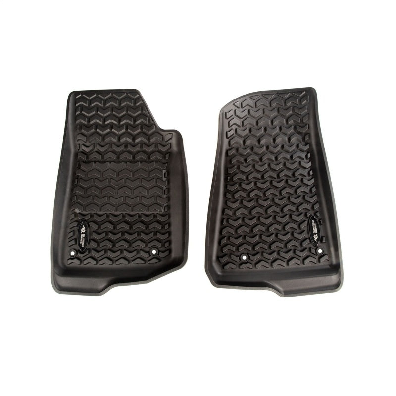 Rugged Ridge Floor Liner Kit Black F/R/Full Cargo 18-20 Jeep Wrangler JL 2Dr Rugged Ridge Floor Mats - Rubber