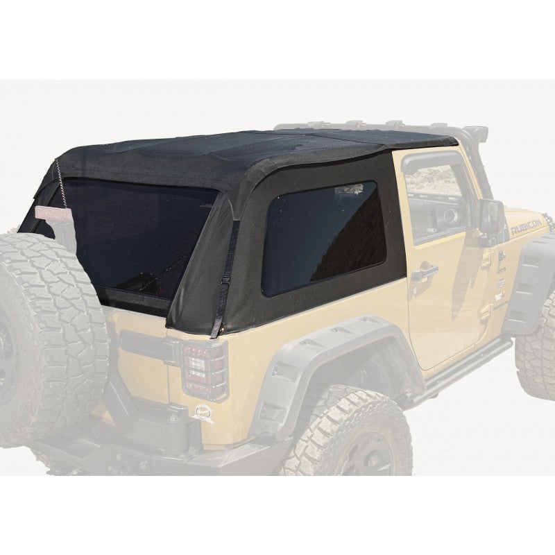 Rugged Ridge Bowless Top 2-Door Black Diamond 07-18 Jeep Wrangler Rugged Ridge Soft Tops