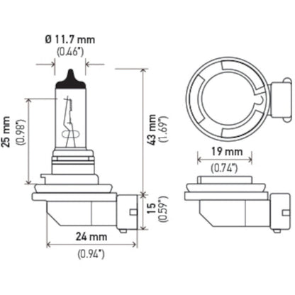 Hella Bulb H11 12V 55W PGJ19-2 T4 LONG LIFE Hella Bulbs