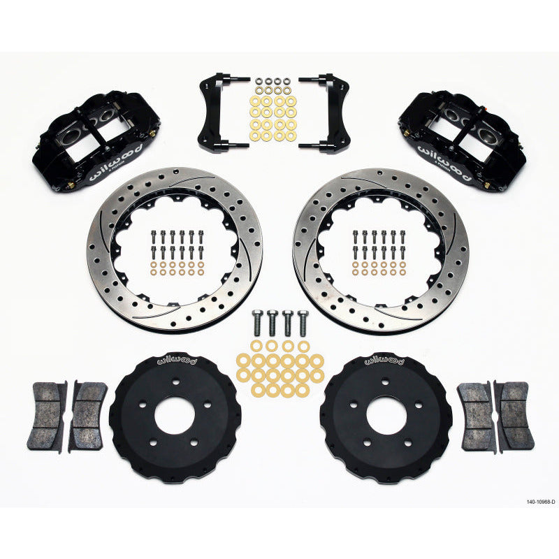 Wilwood Narrow Superlite 6R Front Hat Kit 13.06in Drilled Backdraft Cobra (BMW E36 Based) Wilwood Big Brake Kits