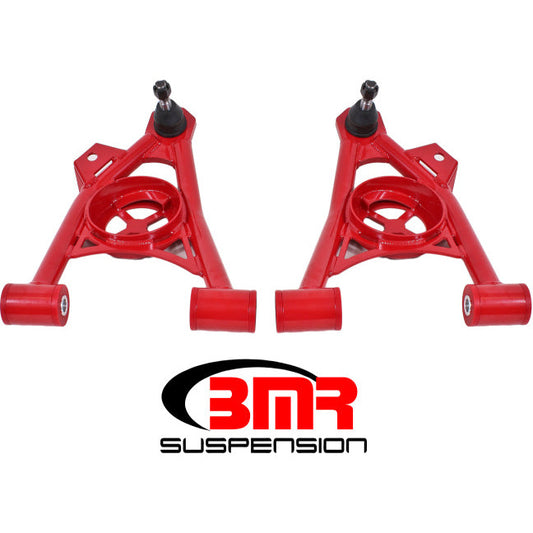 BMR 94-04 Ford Mustang Non-Adj. A-Arms Lower (Poly) w/ Spring Pocket - Red BMR Suspension Control Arms