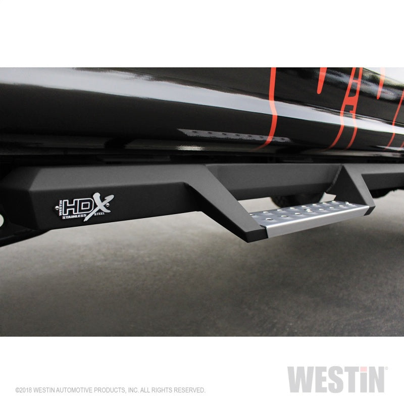 Westin/HDX 17-18 Ford F-250/350 Crew Cab (6.75ft Bed) Stainless Drop Nerf Step Bars - Textured Black