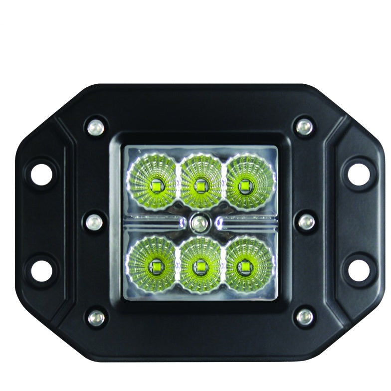 Hella Value Fit Flush Mount 3in 18W Cube Flood Beam LED Light Hella Light Bars & Cubes