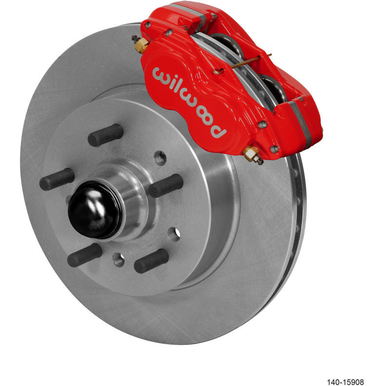 Wilwood Forged Dynalite Pro Front Kit 11.00in One Piece HP Hub and Rotor - Red Wilwood Big Brake Kits