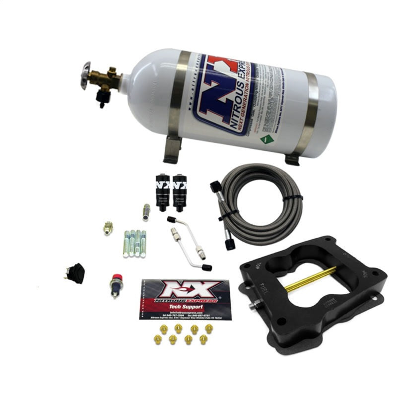 Nitrous Express Q-Jet/Holley Spread Bore Hitman Nitrous Kit (100-150-200HP) w/10lb Bottle Nitrous Express Nitrous Systems