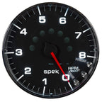 Autometer Spek-Pro Gauge Tachometer 5in 8K Rpm W/Shift Light & Peak Mem Black/Chrome AutoMeter Gauges