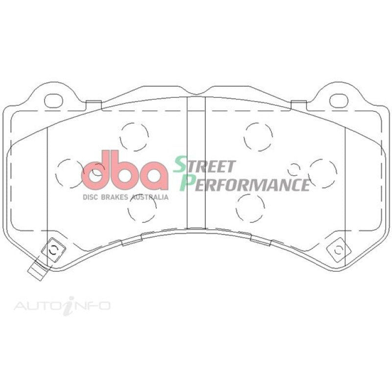 DBA 16+ Camaro SS/ZL1 6-Piston Caliper Front Street Performance Brake Pad Kit DBA Brake Pads - Performance