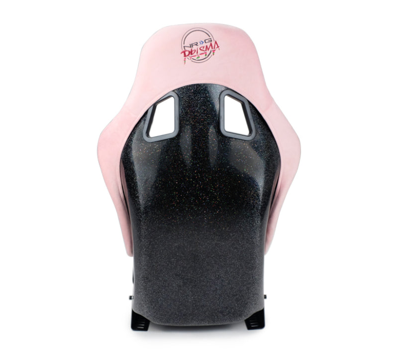 NRG FRP Bucket Seat Prisma Edition w/ Pearlized Back and Pink Alcantara (Medium)