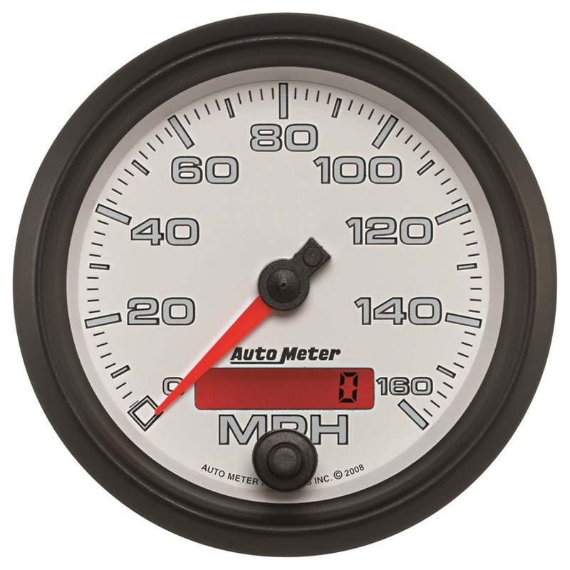 Autometer Pro-Cycle Gauge Speedometer 3 3/8in 160Mph Elec. Programmable White AutoMeter Gauges
