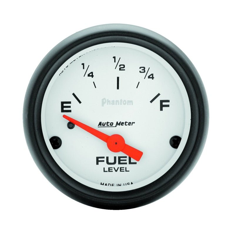 Autometer Phantom 52mm Short Sweep Electric Fuel Level Gauge AutoMeter Gauges