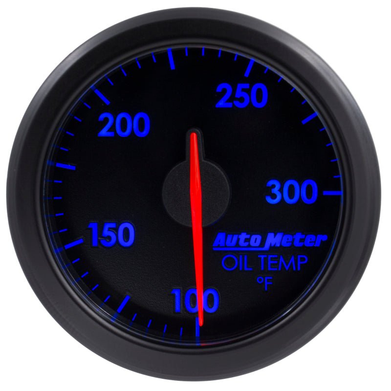 Autometer Airdrive 2-1/6in Oil Temp Gauge 100-300 Degrees F - Black AutoMeter Gauges