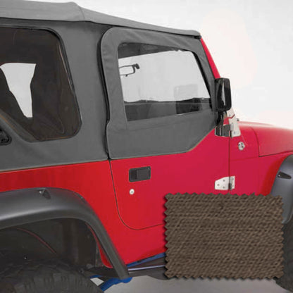 Rugged Ridge Upper Soft Door Kit Khaki Denim 97-06 Jeep Wrangler Rugged Ridge Doors