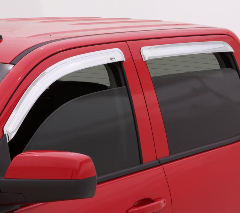 AVS 15-18 Chevy Silverado 2500 Crew Cab Ventvisor Front & Rear Window Deflectors 4pc - Chrome