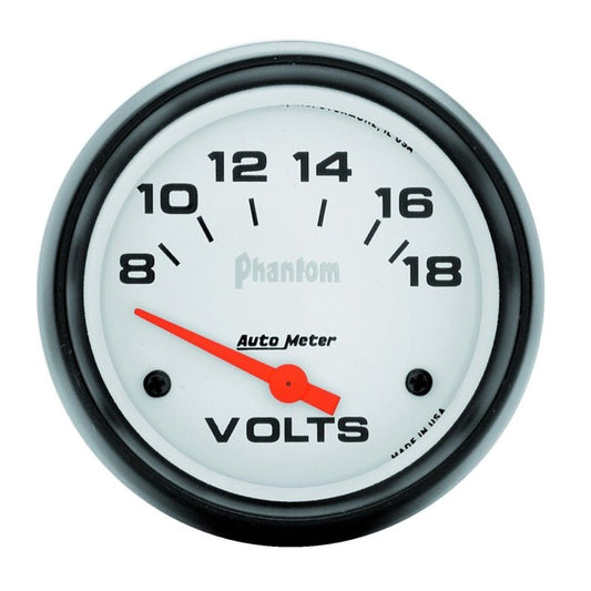 Autometer Phantom 2-5/8in 8-18V SSE Voltmeter AutoMeter Gauges