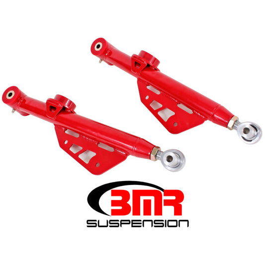 BMR 99-04 Mustang Single Adj. Lower Control Arms / Rod End (Polyurethane) - Red BMR Suspension Control Arms