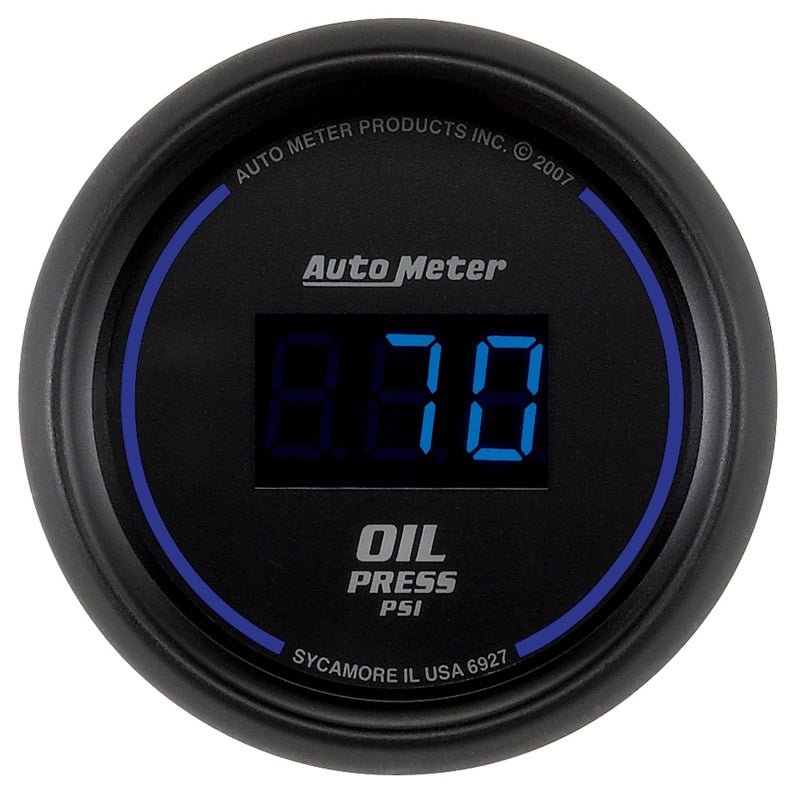 Autometer Cobalt Digital 52.4mm Black 0-100psi Oil Pressure Gauge AutoMeter Gauges