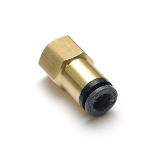 Ridetech Airline Fitting Straight 1/8in Female NPT to 1/8in Airline Ridetech Air Tank Components