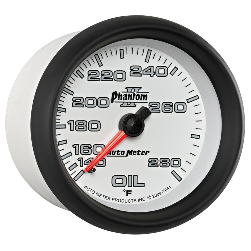 AutoMeter Gauge Oil Temp 2-5/8in. 140-280 Deg. F Mechanical Phantom II AutoMeter Gauges