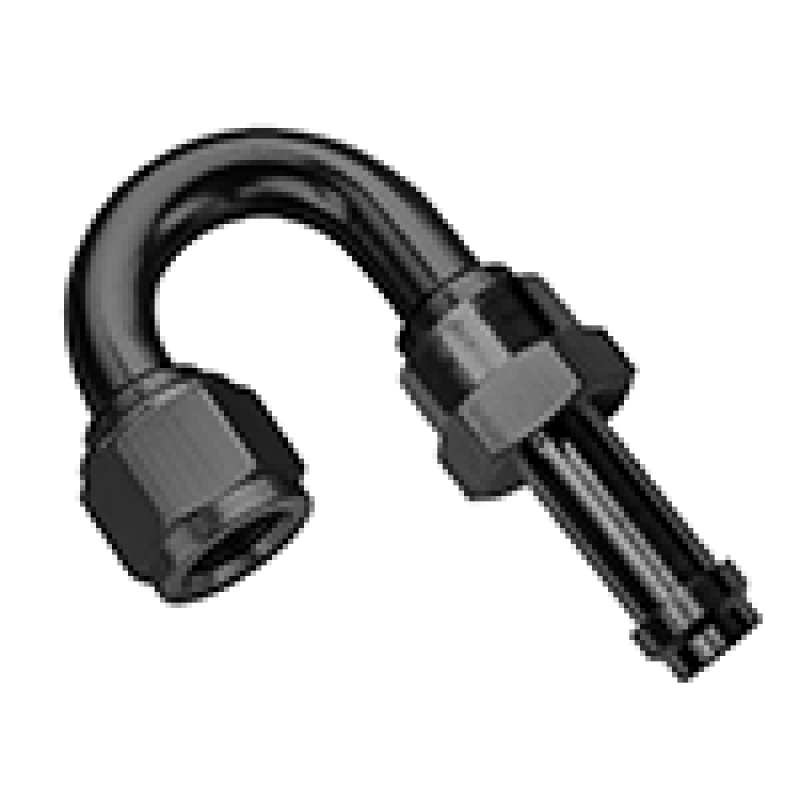 Fragola -6AN 180 Degree EZ Street Hose End Black