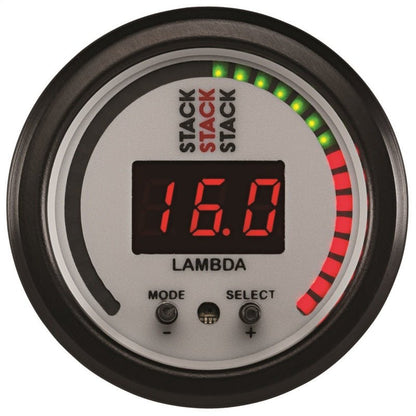 Autometer Stack 52mm Pro-Control Wideband Air/Fuel Ratio (Lambda) Gauge - White AutoMeter Gauges