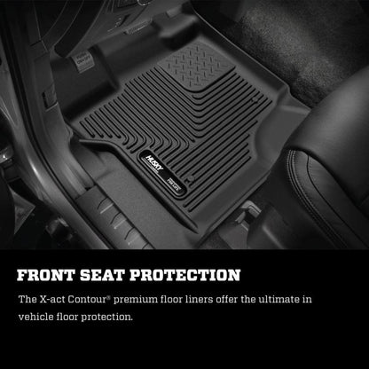 Husky Liners 21-23 Ford F-150 CC SC / 2017 F-250 SD CC X-Act Contour Rear Floor Liners - Black