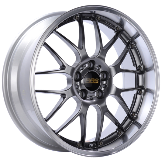 BBS RS-GT 19x10 5x120 ET25 Diamond Black Center Diamond Cut Lip Wheel -82mm PFS/Clip Required