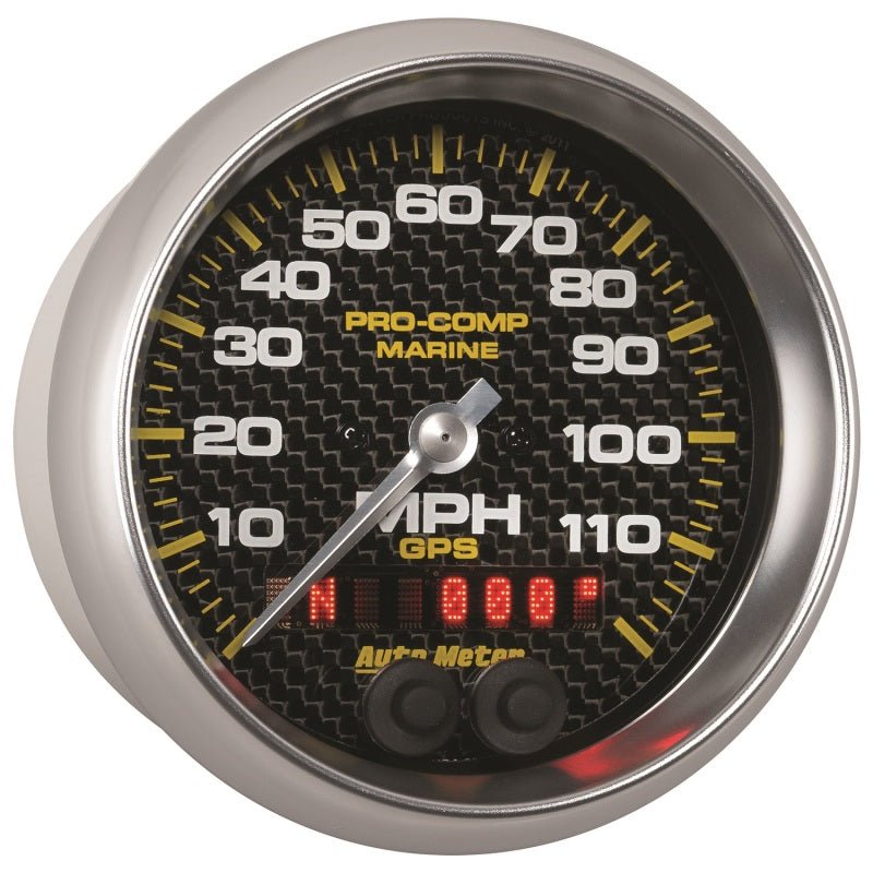 Autometer Marine Carbon Fiber Ultra-Lite 3-3/8in 120MPH GPS Speedometer Gauge AutoMeter Gauges