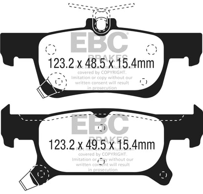 EBC 2016+ Buick Envision 2.0L Turbo Greenstuff Rear Brake Pads