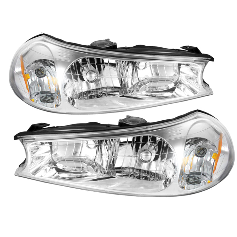 Xtune Ford Contour 98-00 Crystal Headlights Chrome HD-JH-FCON98-C SPYDER Headlights