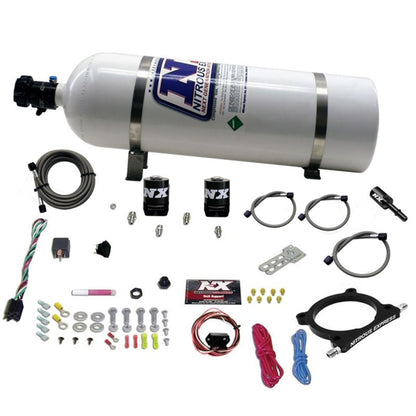 Nitrous Express 11-15 Ford Mustang GT 5.0L High Output Nitrous Plate Kit (50-250HP) w/15lb Bottle