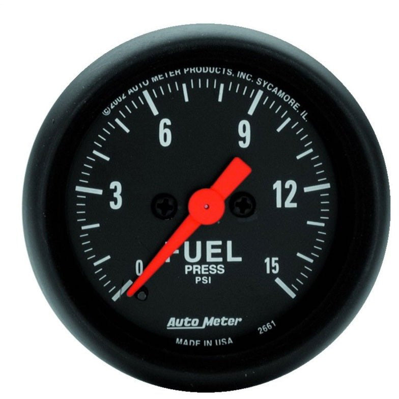 Autometer 2 1/16in 0-15 PSI Fuel Pressure Gauge Digital Stepper Motor Z Series AutoMeter Gauges