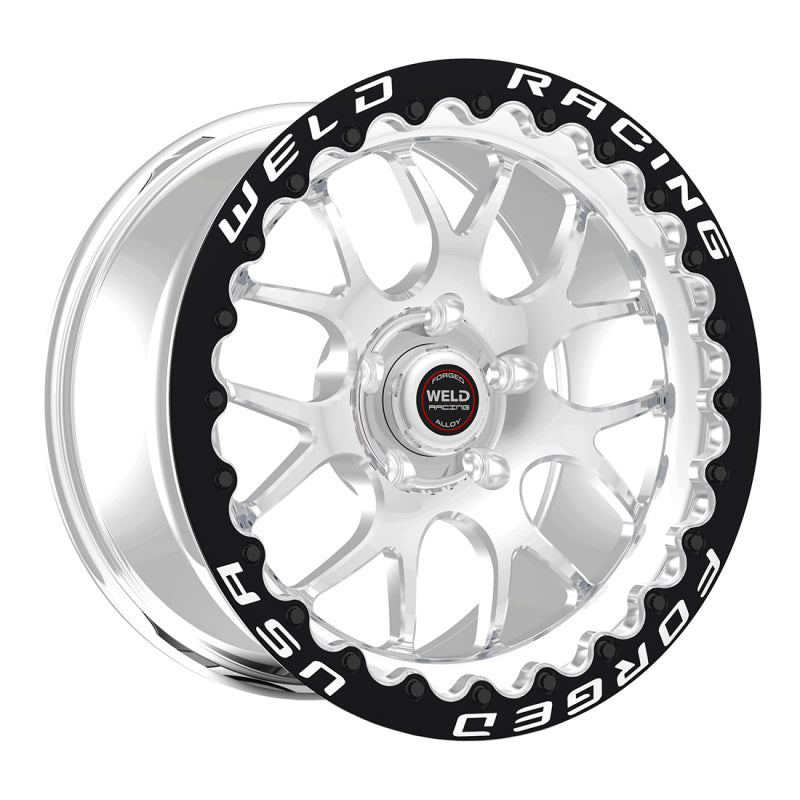 Weld S77 15x10.33 / 5x135 BP / 5.5IN BS Polished Wheel (Med Pad) - Single Beadlock Weld Wheels - Forged