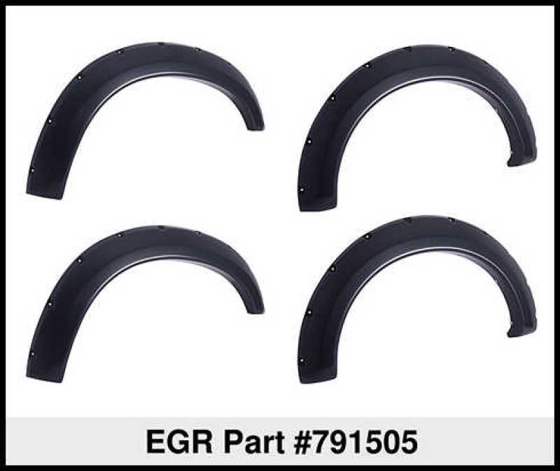 EGR 07-13 Chev Silverado 6-8ft Bed Bolt-On Look Fender Flares - Set - Matte