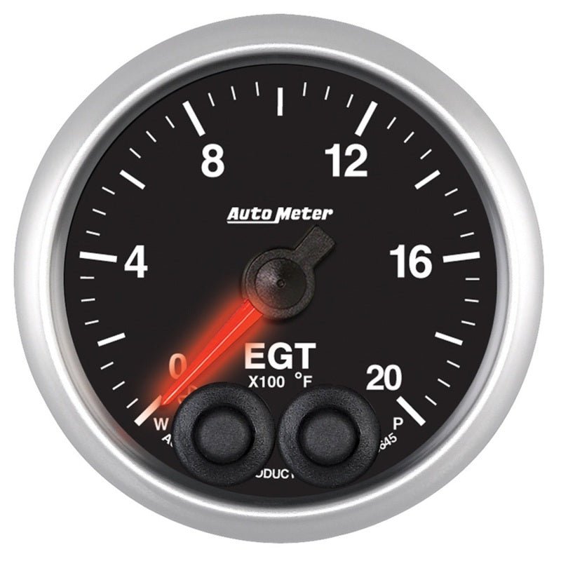 Autometer Elite 52mm 0-2000 Deg F Full Sweep Electronic Exhuast Gas Temperature Gauge AutoMeter Gauges