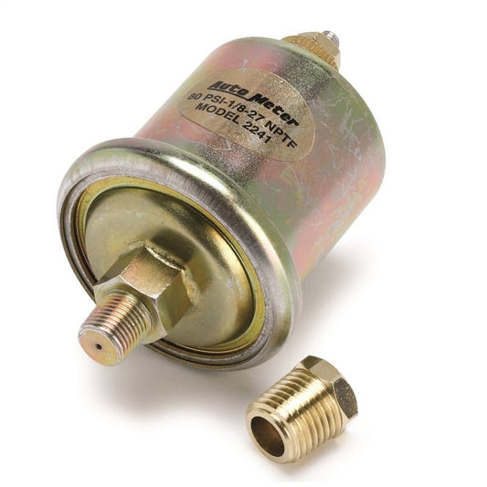 Autometer Oil Pressure Sensor 0-80PSI 1/8in NPT Male For Short Sweet Elec. AutoMeter Gauge Components