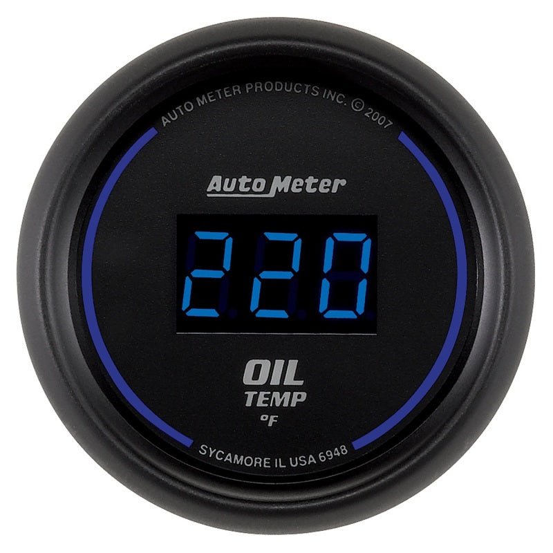 Autometer Cobalt Digital 52.4mm 0-340 deg F Oil Temperature Gauge AutoMeter Gauges