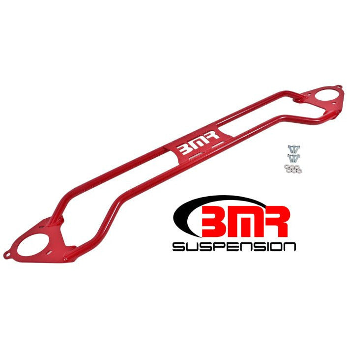 BMR 16-17 6th Gen Camaro Front Twin Tube Design Strut Tower Brace - Red BMR Suspension Strut Bars