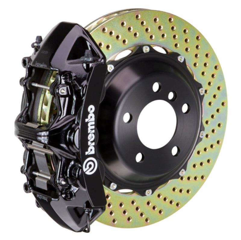 Brembo 92-98 318i/325i (Excl. xDrive) Front GT BBK 6 Piston Cast 355x32 2pc Rotor Drilled-Black