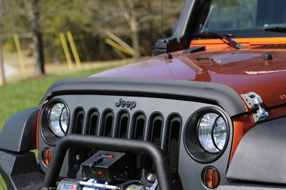 Rugged Ridge Bug Deflector Matte Black 07-18 Jeep Wrangler Rugged Ridge Hood Deflectors