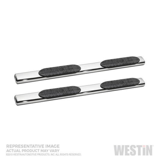 Westin 2019 Chevrolet Silverado Double Cab PRO TRAXX 6 Oval Nerf Step Bars - Stainless Steel