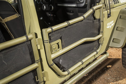 Rugged Ridge Tube Door Covers Front Pair Black 07-18 Jeep Wrangler JK/JKU Rugged Ridge Doors