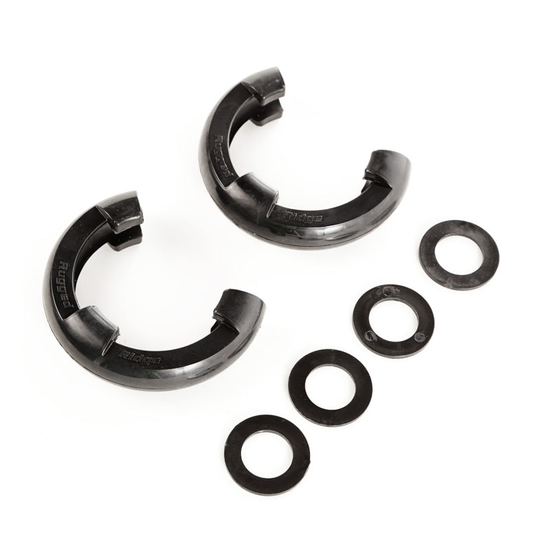 Rugged Ridge Black 3/4in D-Ring Isolator Kit Rugged Ridge Shackle Kits