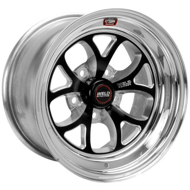 Weld S76 15x4 / 5x4.75 BP / 1.5in. BS Black Wheel (Medium Pad) - Non-Beadlock Weld Wheels - Forged