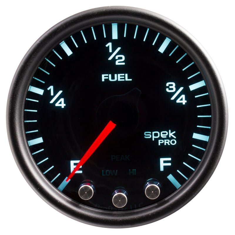 Autometer Spek-Pro Gauge Fuel Level 2 1/16in 0-270 Programmable Blk/Smoke/Blk AutoMeter Gauges