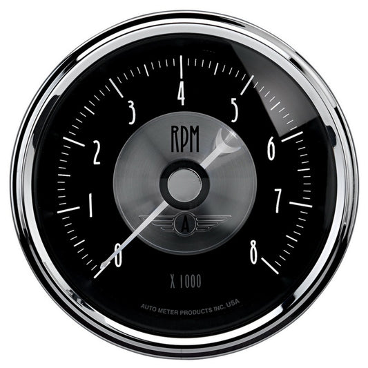 Autometer Prestige Series Black 3-3/8in 8000RPM Tachometer Gauge AutoMeter Gauges
