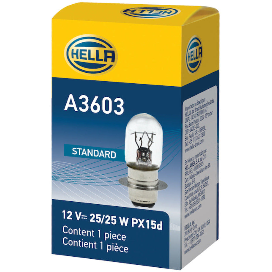 Hella Bulb 3603 12V 25/25W Px15D T6 Hella Bulbs