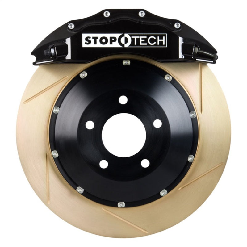 StopTech 14-15 Chevy Corvette Z51 Front BBK w/ Black ST-60 380x32mm Zinc Coated Slotted Rotors Stoptech Big Brake Kits
