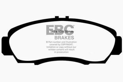 EBC 01-03 Acura CL 3.2 Greenstuff Front Brake Pads